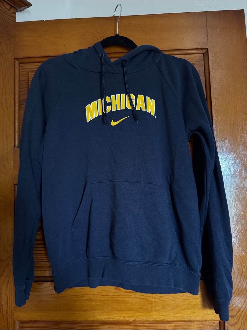 Nike Navy Hoodie Hooded Sweatshirt University of Michigan Logo Umich XS